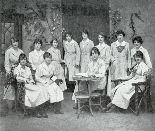 1918 General Accident Swansea Branch Ladies Wearing Gowns . AVIVA.